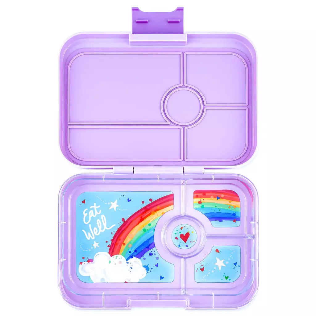 Fiambrera Yumbox Tapas 4C-Seville Purple + Rainbow YUMBOX