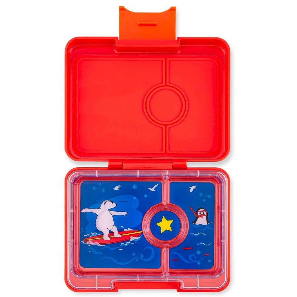 Fiambrera Yumbox Snack 3C-Road Red + Polar Bear YUMBOX
