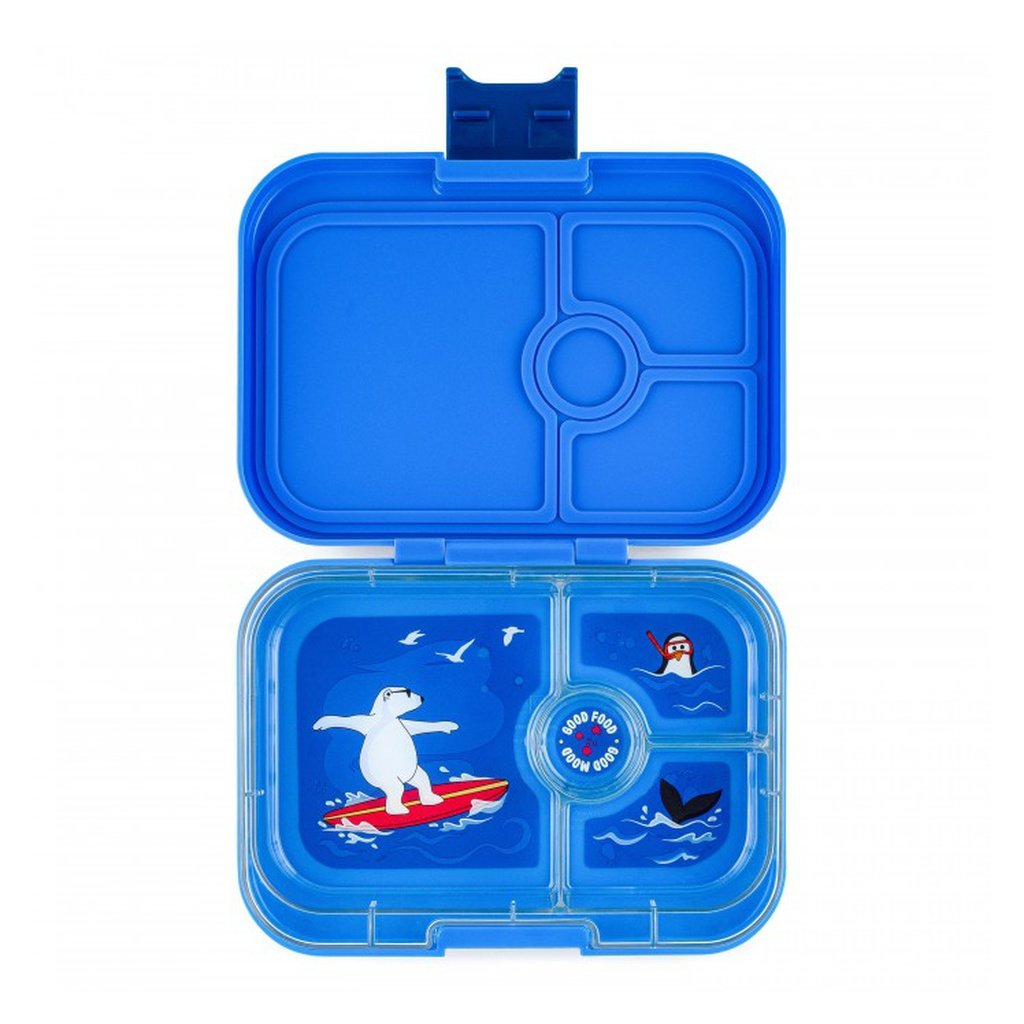 Fiambrera Yumbox Panino 4C-Surf Blue + Oso Polar YUMBOX