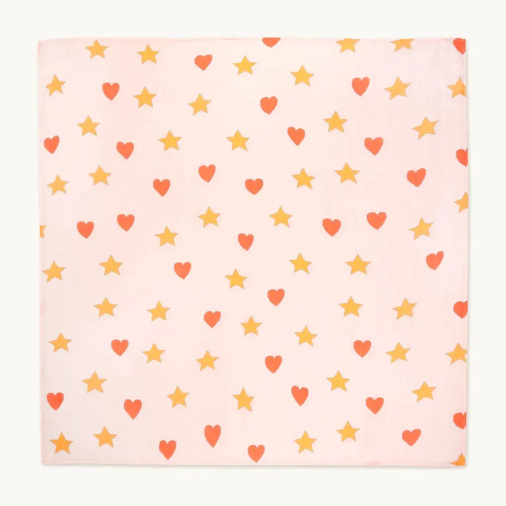 Muselina Hearts & Stars TINYCOTTONS