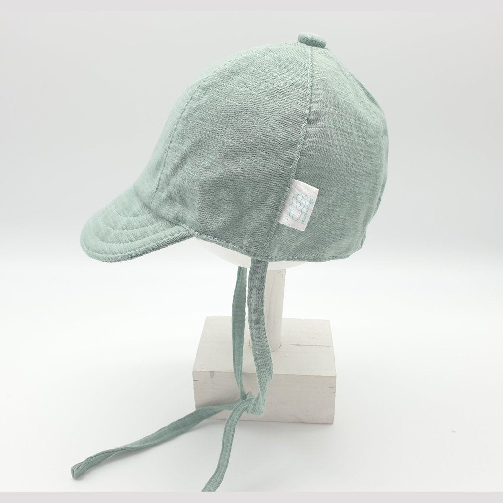 Gorra Bebé Baseball lisa de punto Verde