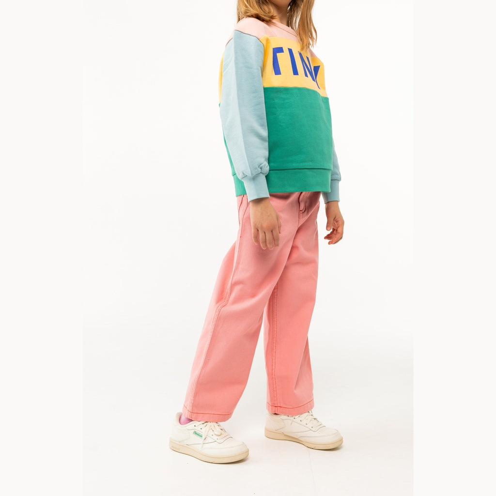 Sudadera rosa Color Block TINYCOTTONS