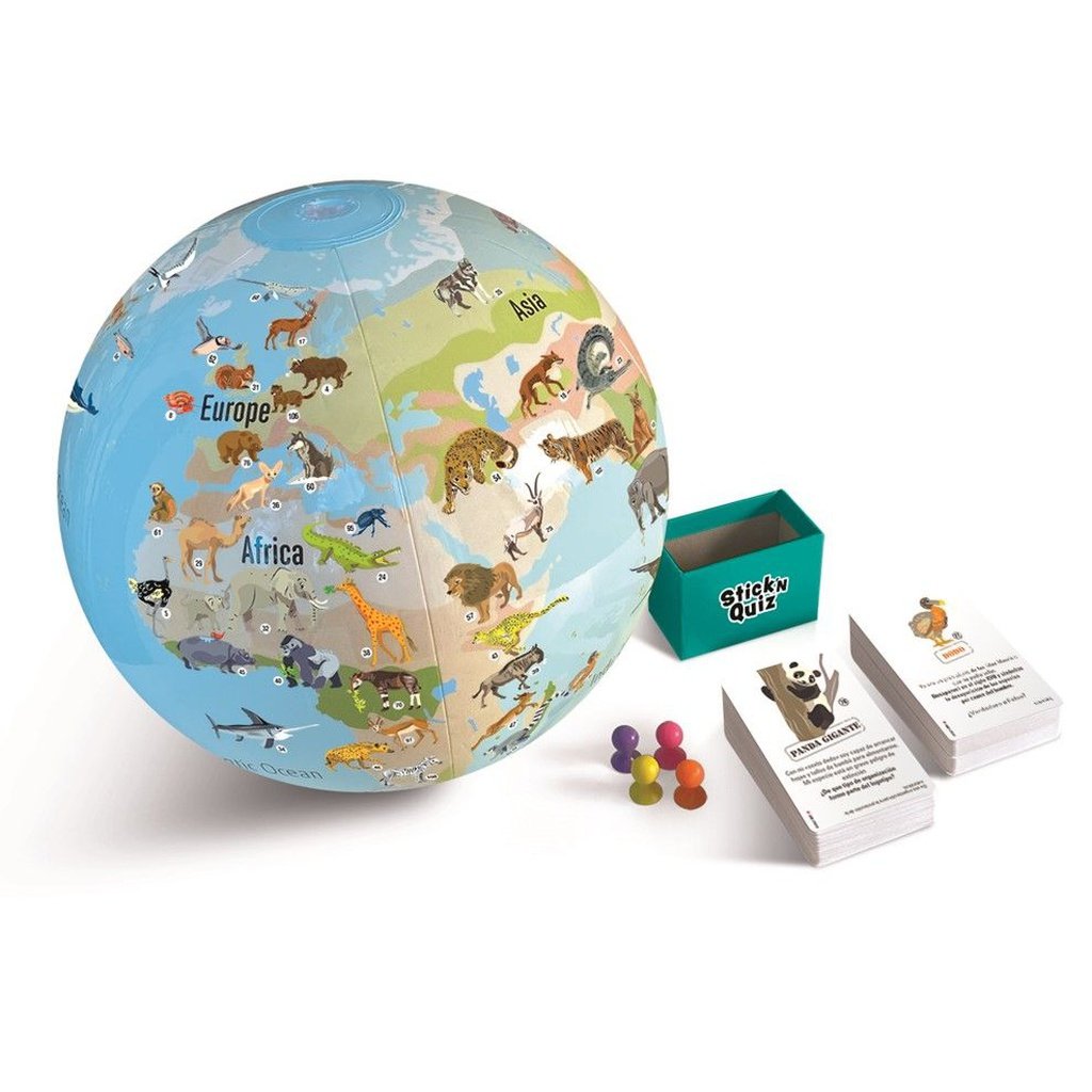 Juego de mesa con Globo terráqueo hinchable de 30 cm