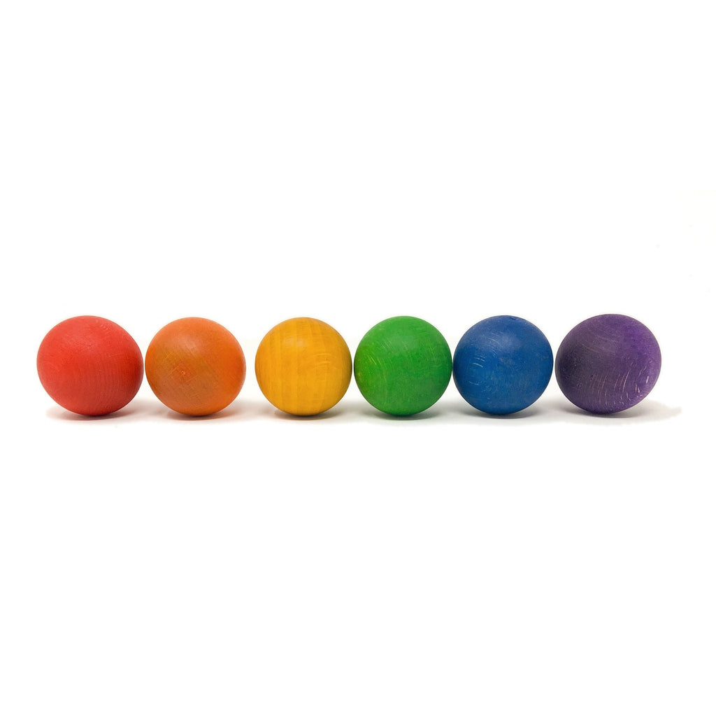 6 Bolas de 6 colores de madera GRAPAT
