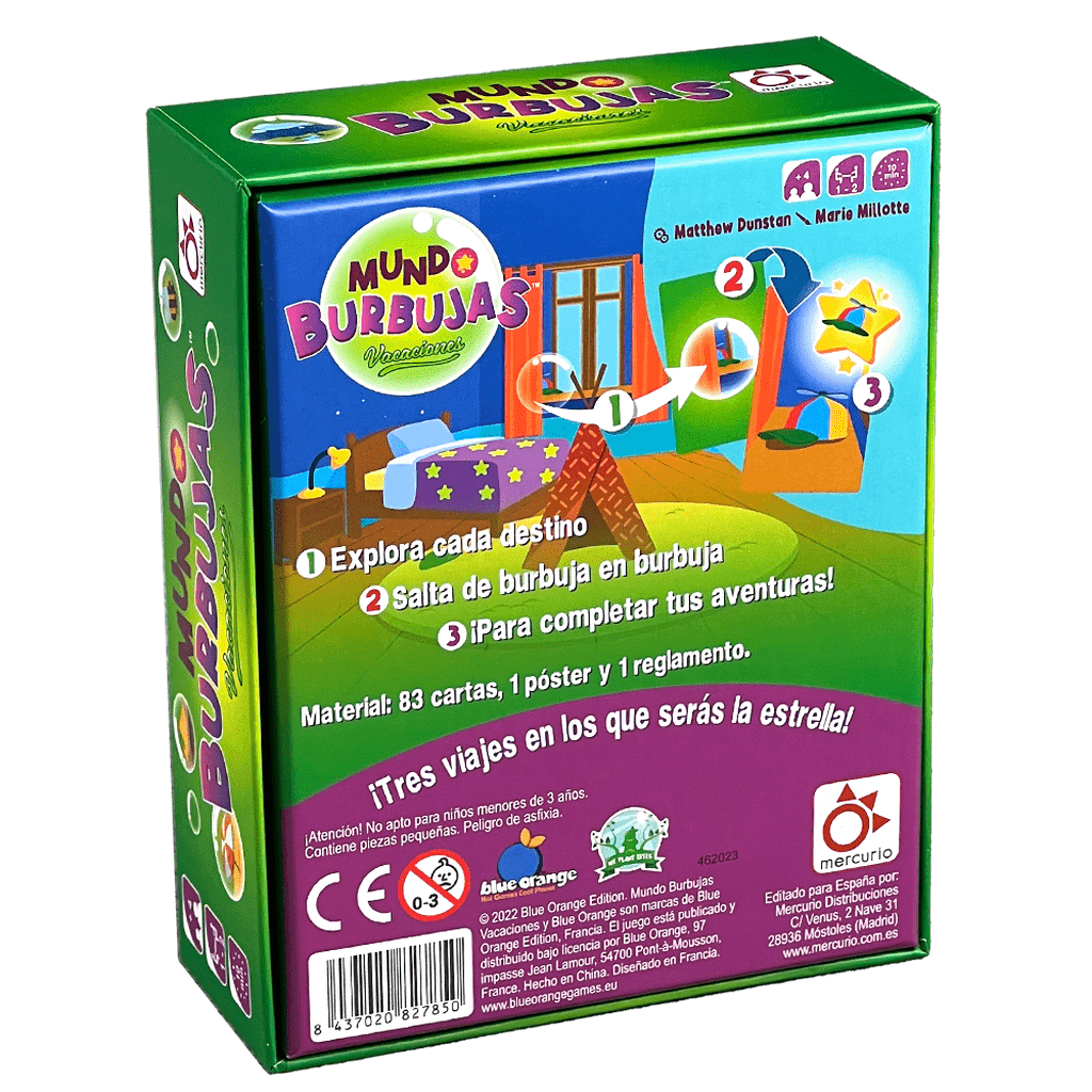 Mundo Burbujas - Vacaciones Juego de cartas MERCURIO