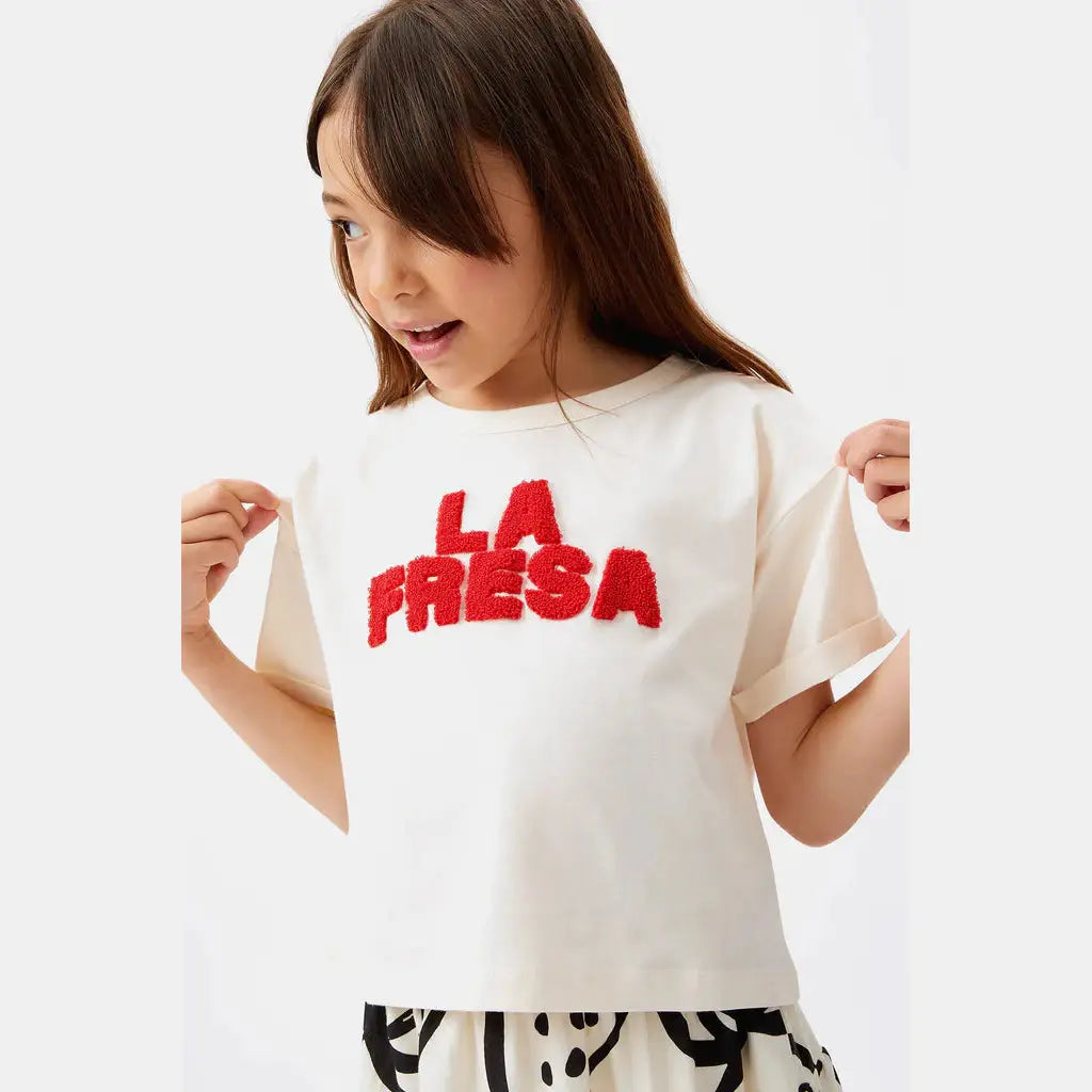 Camiseta blanca La Fresa COMPAÑIA FANTASTICA