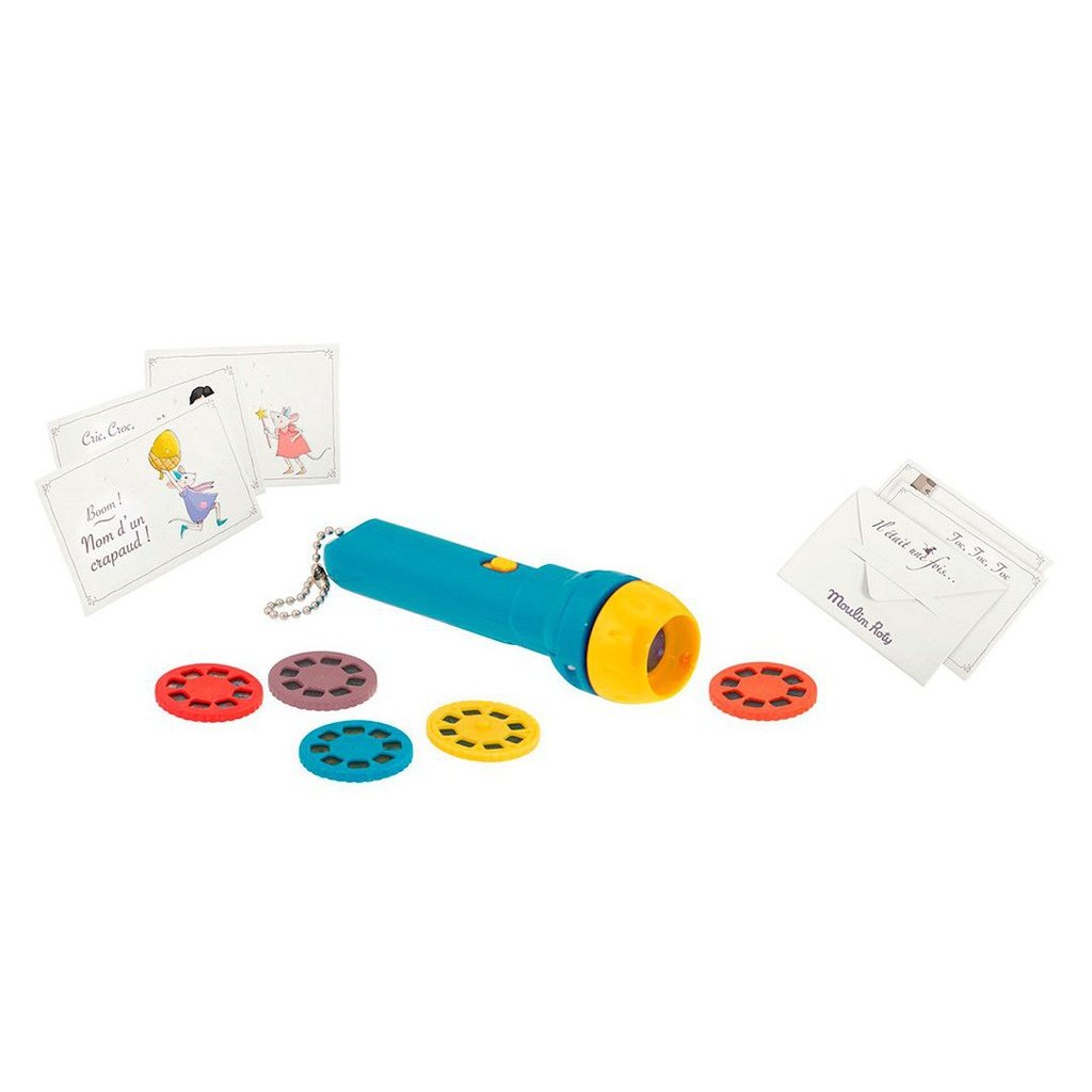 Libro linterna proyector de cuentos Érase una vez MOULIN ROTY