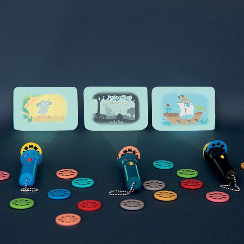 Caja con 3 discos para linterna proyector Les petits merveilles MOULIN ROTY