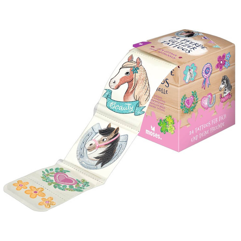 Rollo calcomanías brillantes Caballos