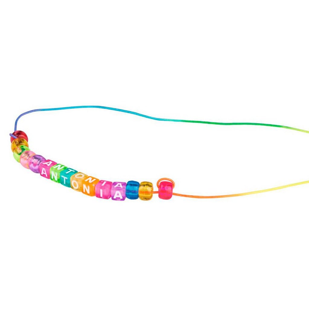 Kit de cuentas y letras de colores en tarro