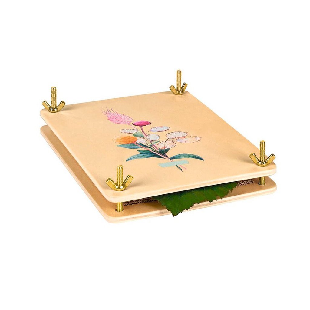 Prensa de madera para flores