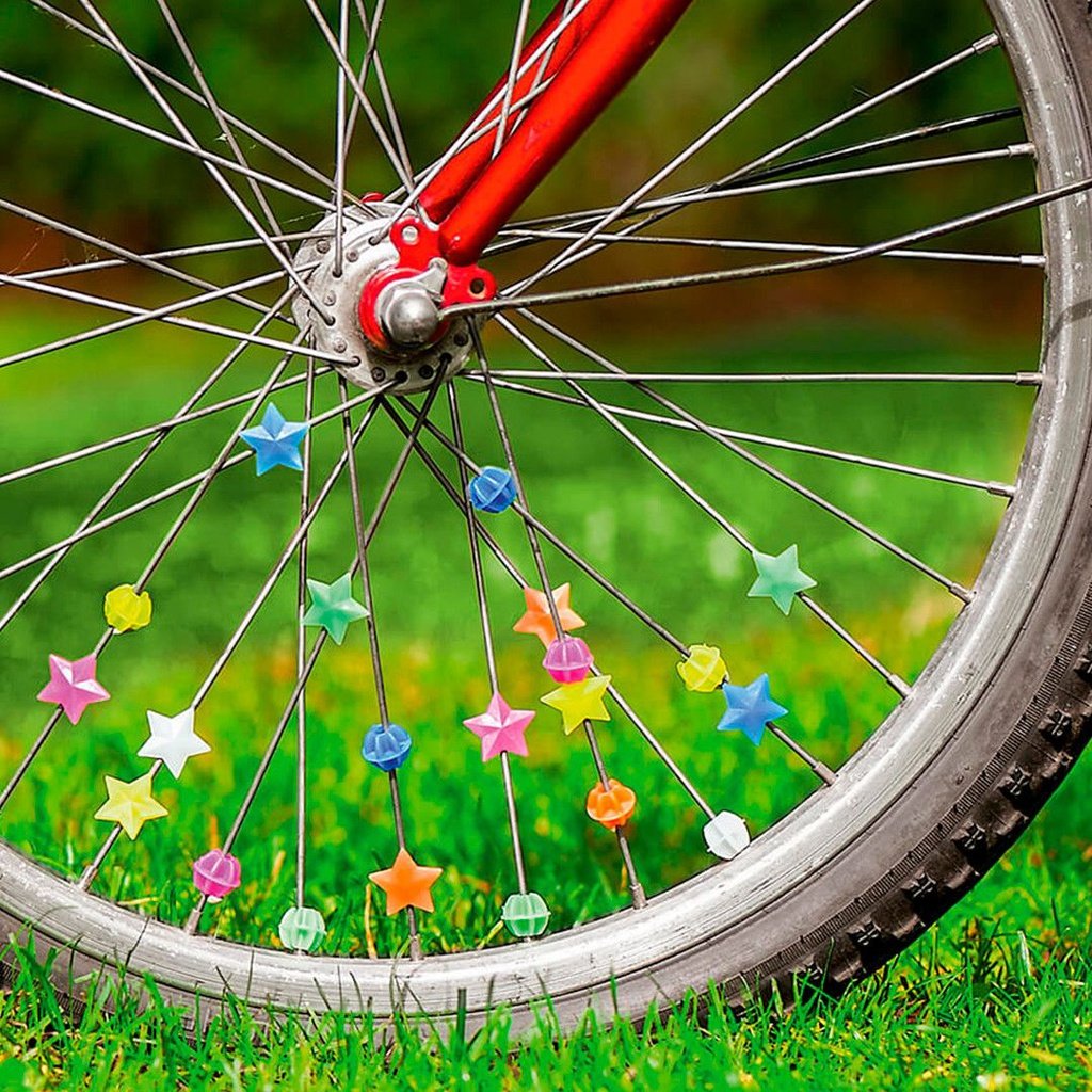 Adornos de colores para radio bici