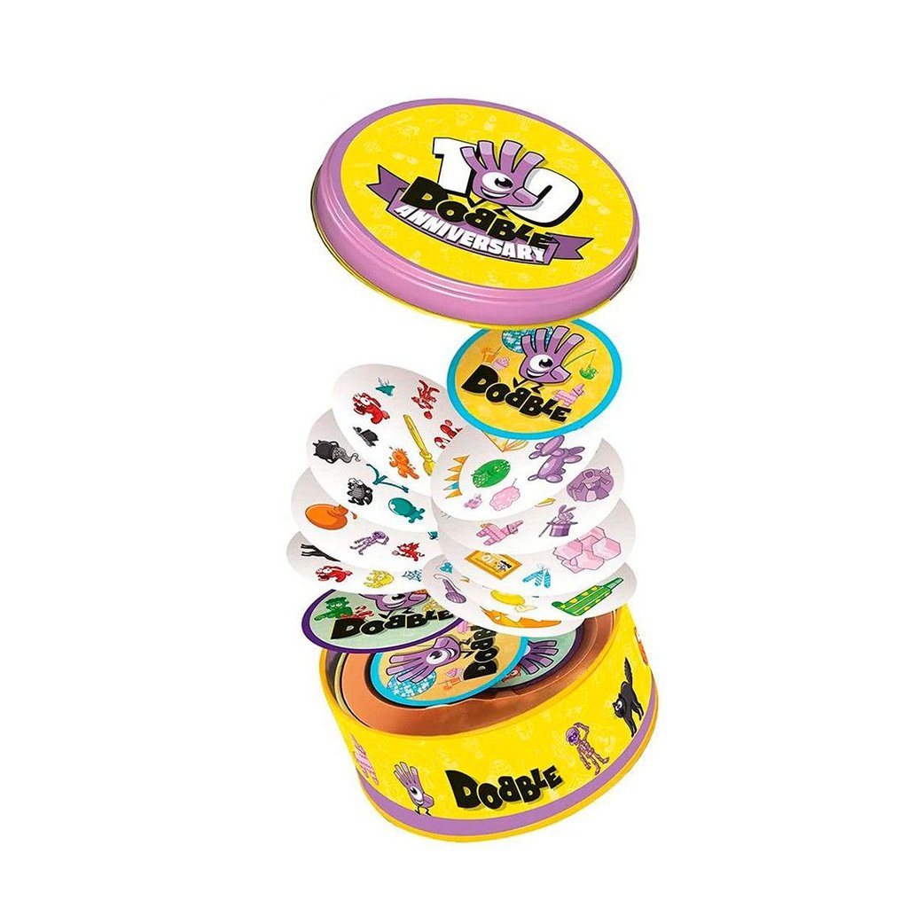 Dobble Collector Edición 10º Aniversario - Juego de cartas de rapidez