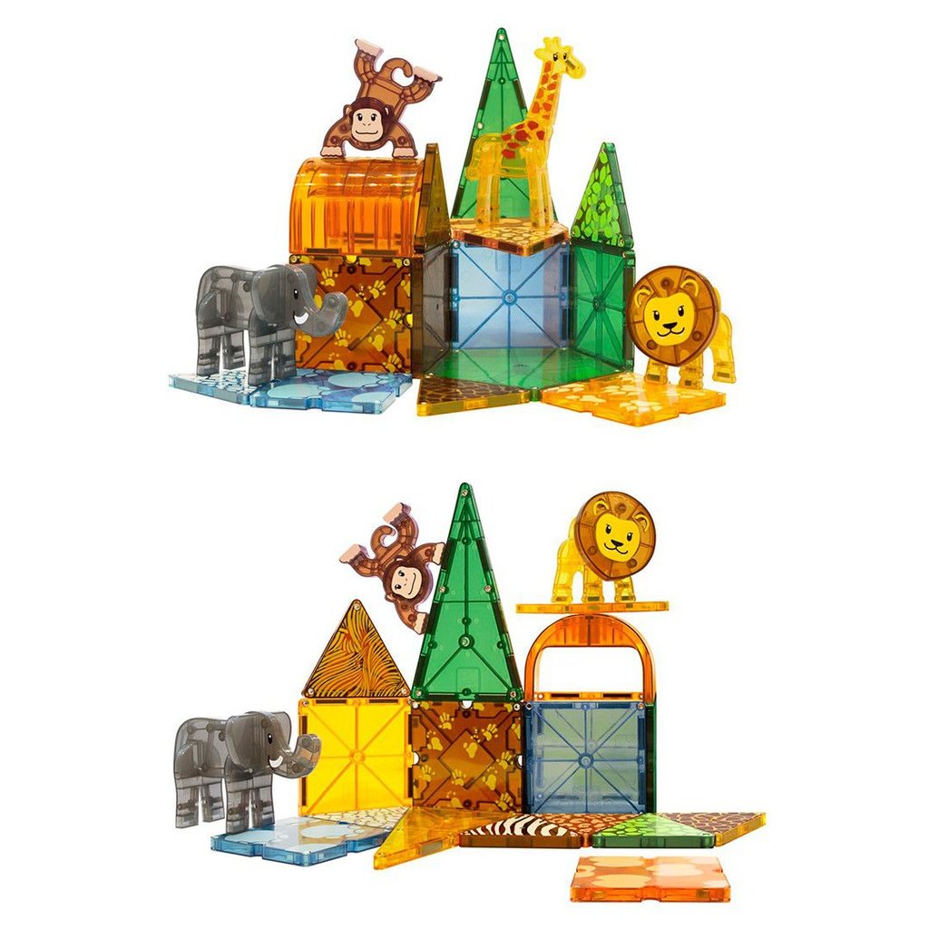 Magna-Tiles Safari Animals 25 piezas - Juego de construcción magnético