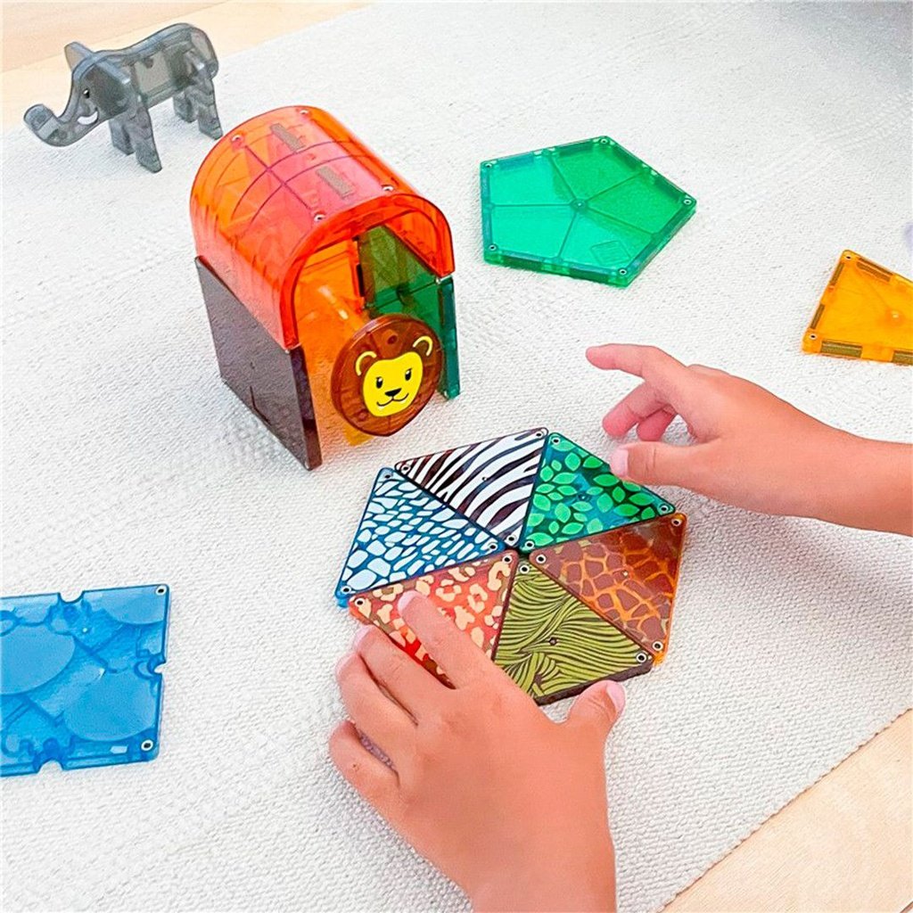 Magna-Tiles Safari Animals 25 piezas - Juego de construcción magnético