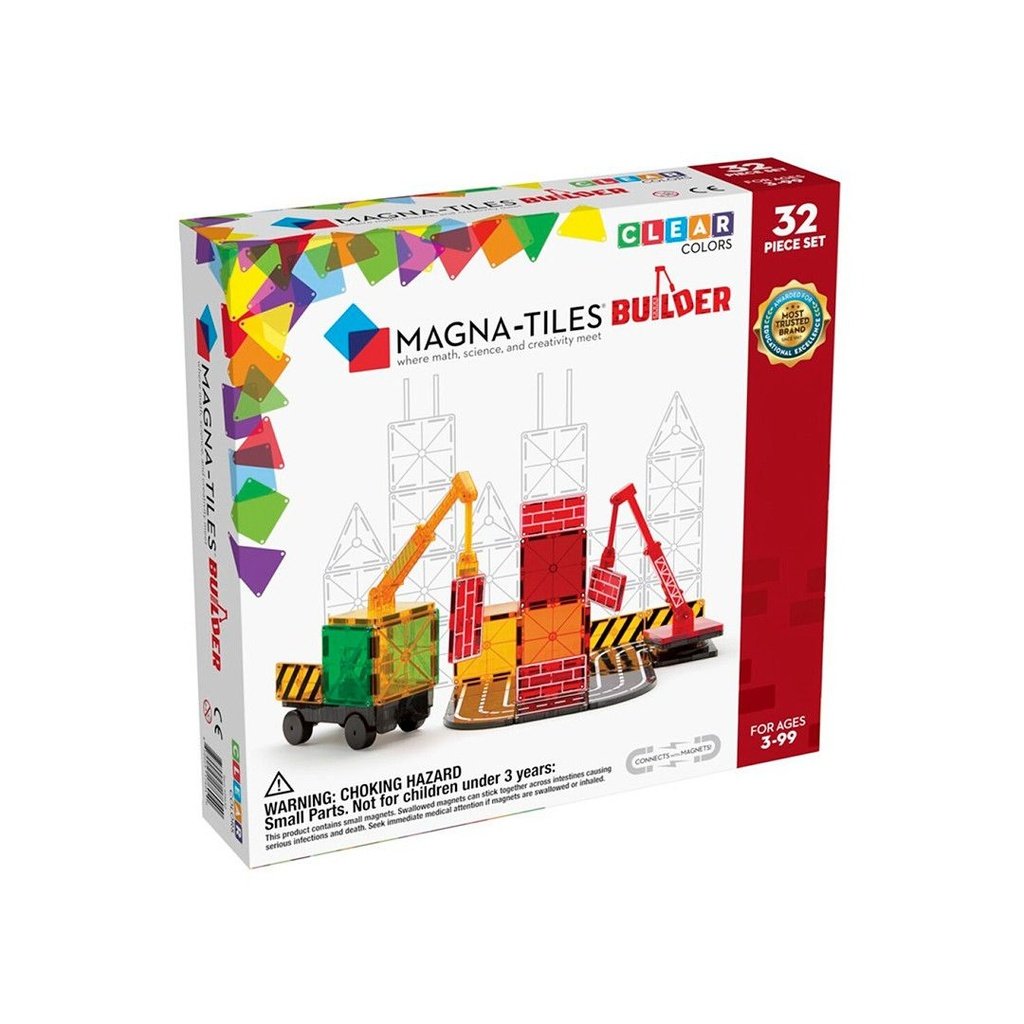 Magna-Tiles Construction Set 32 piezas - Juego de construcción magnético