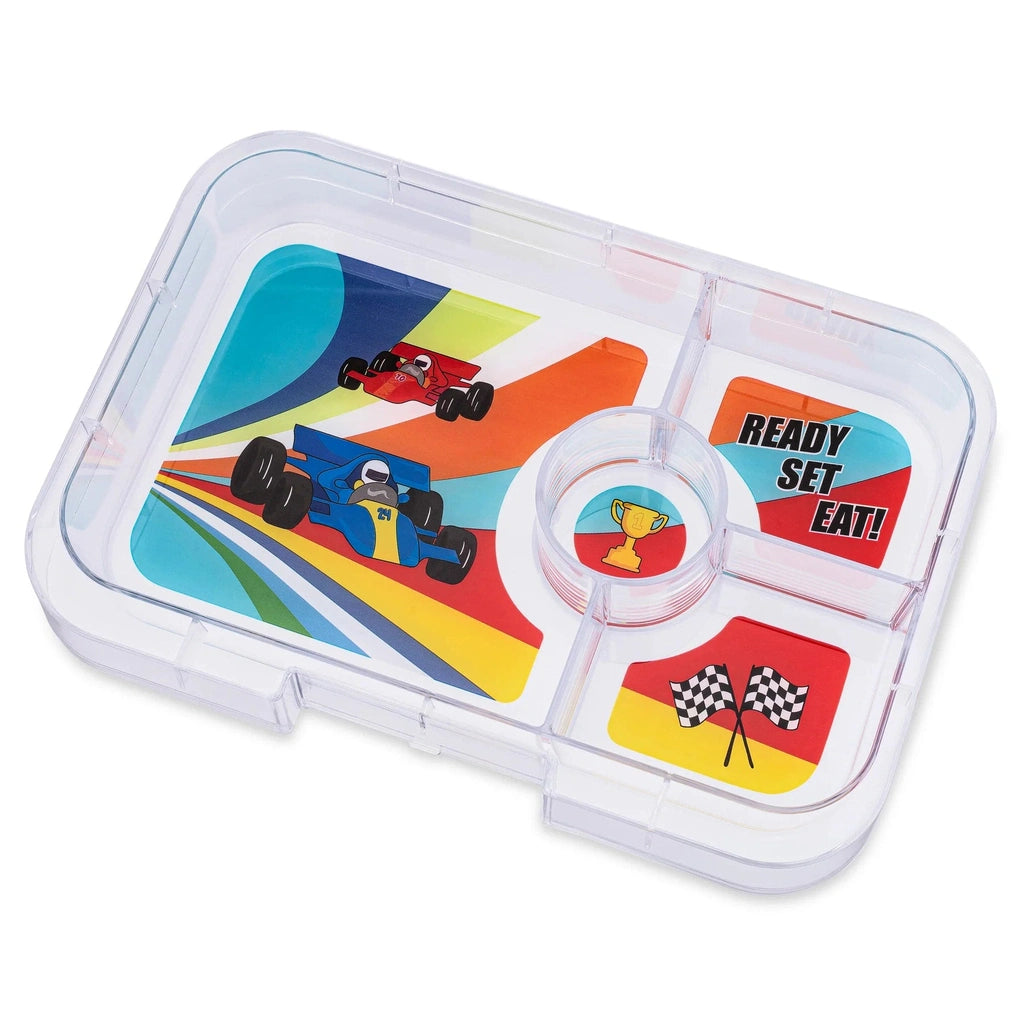 Fiambrera Yumbox Tapas 4C - Montecarlo Blue + Race Cars YUMBOX
