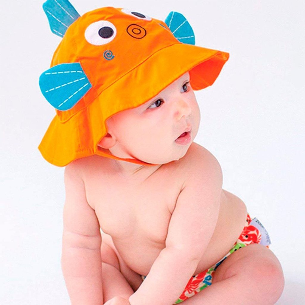 Bañador pañal y gorrito UPF 50 Pez ZOOCCHINI