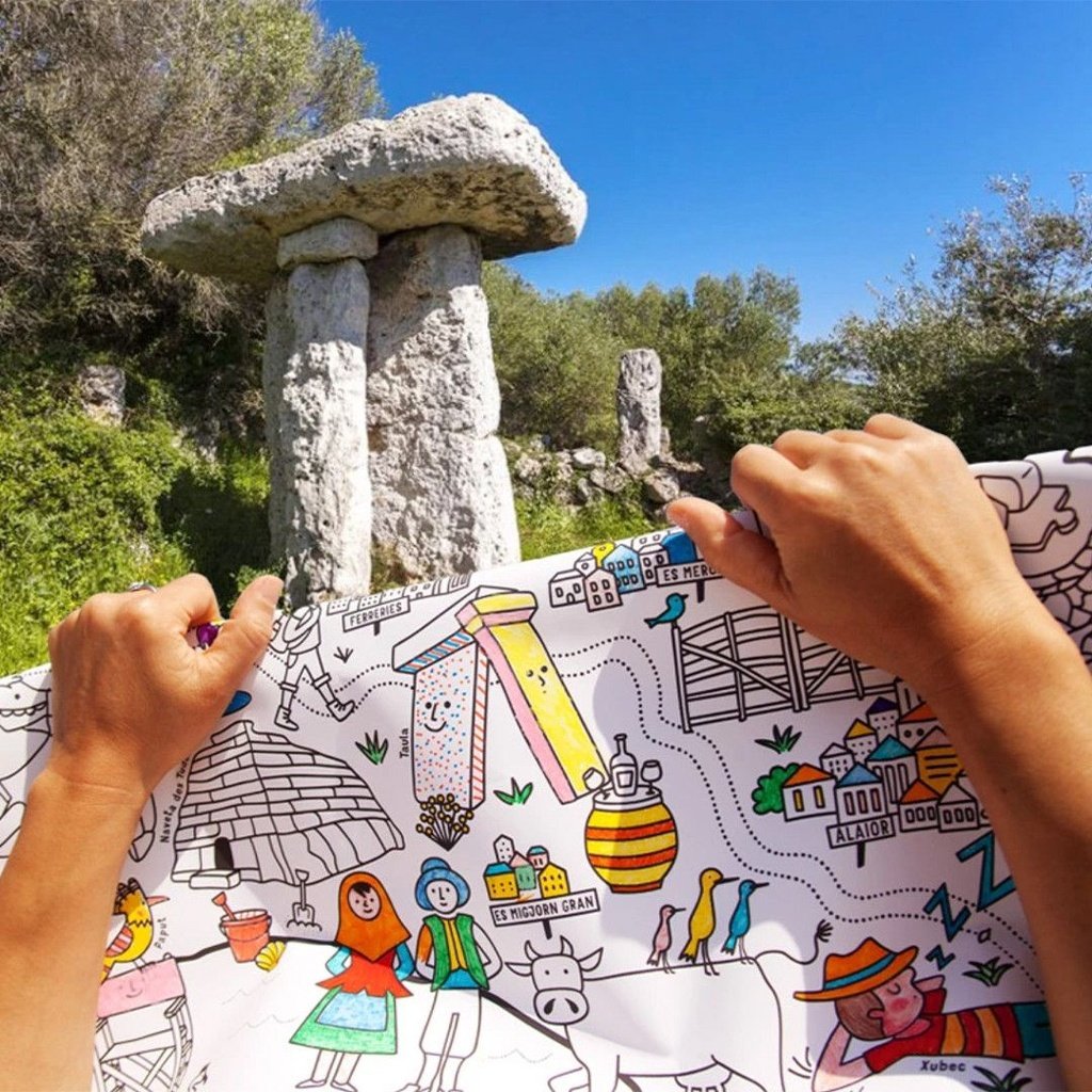 Mapa de Menorca para colorear