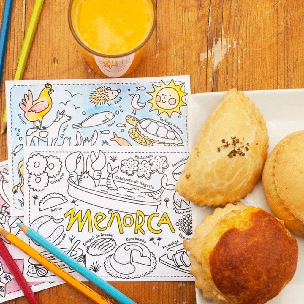 Pack 8 postales de Menorca para colorear
