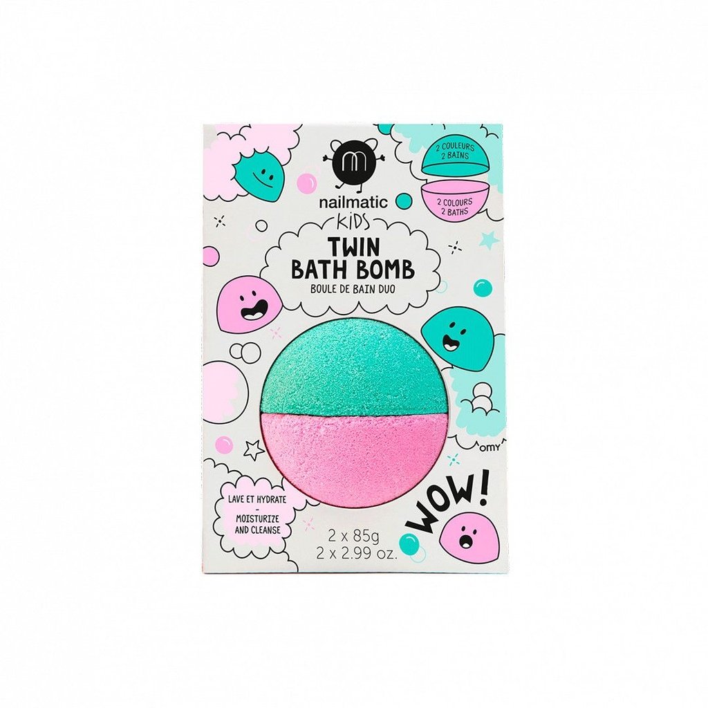 Bomba de baño dos colores rosa y verde NAILMATIC