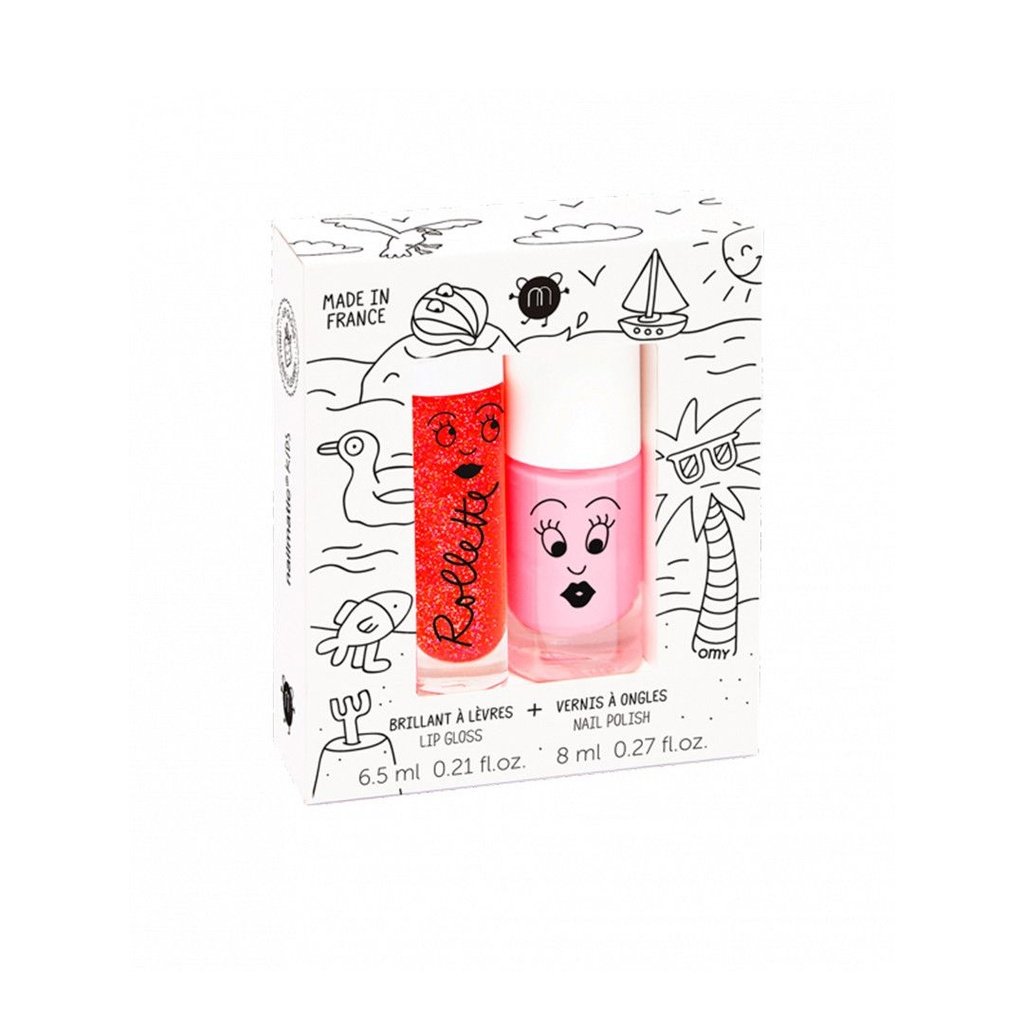 Set Esmalte de uñas y gloss fresa Holidays NAILMATIC