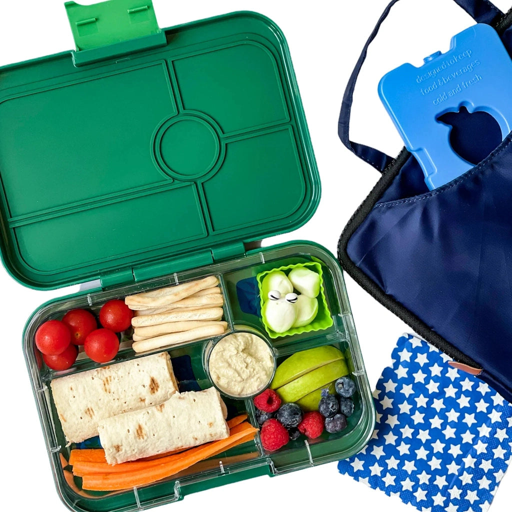 Fiambrera Yumbox Tapas 5C - Jurassic Green + Jungla YUMBOX