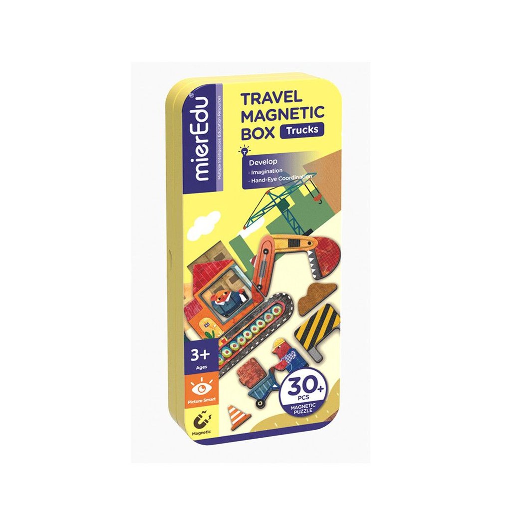 Puzzle Magnético Mis Viajes - Camiones y Excavadoras MIEREDU