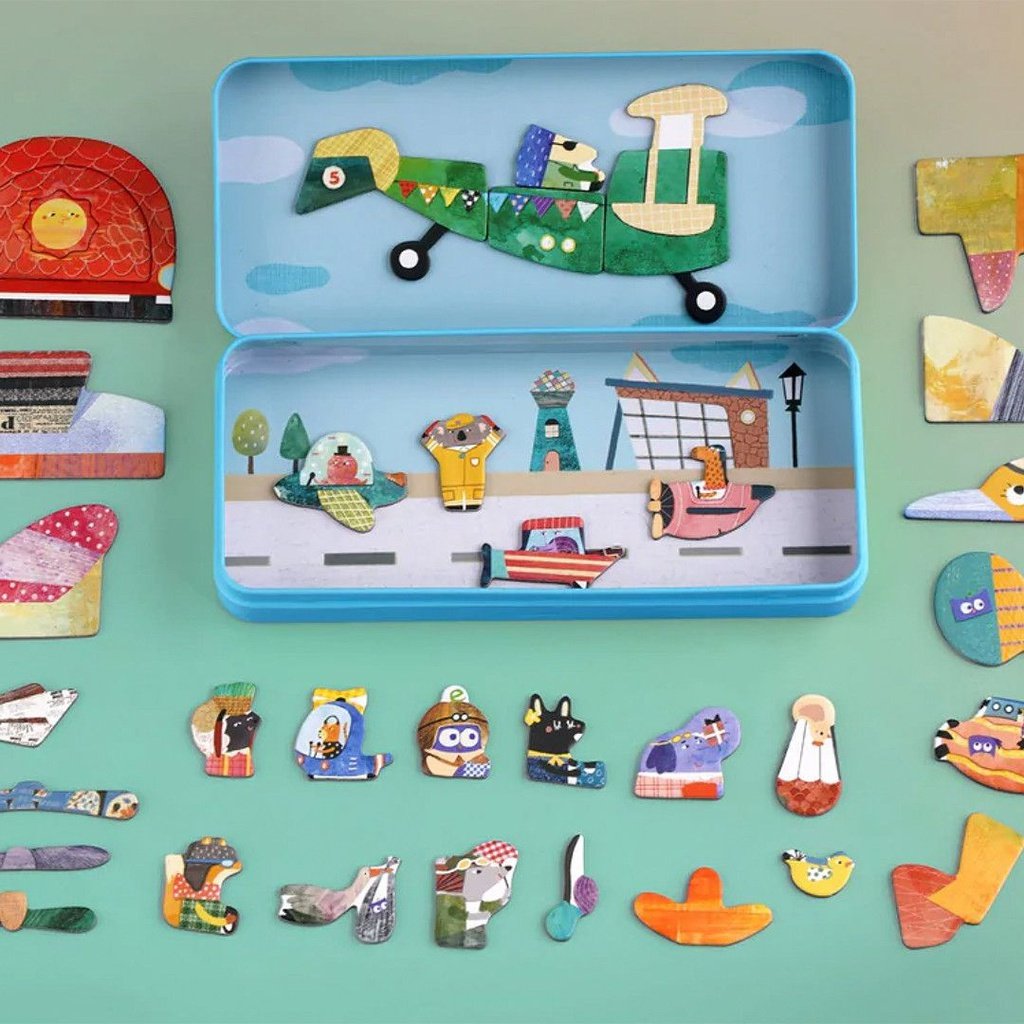 Puzzle Magnético Mis Viajes - Aviones MIEREDU