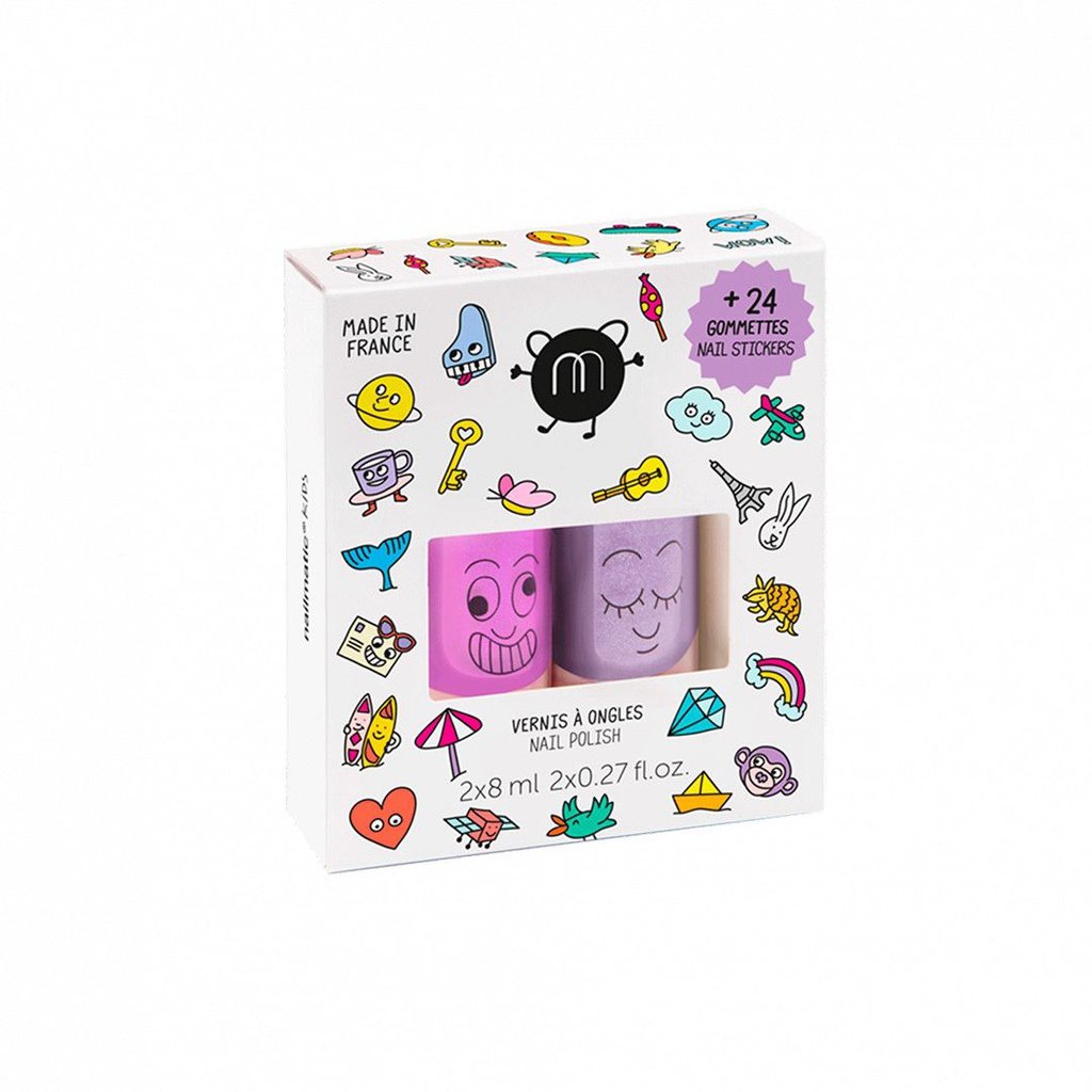 Set de esmalte de uñas y pegatinas Wow NAILMATIC