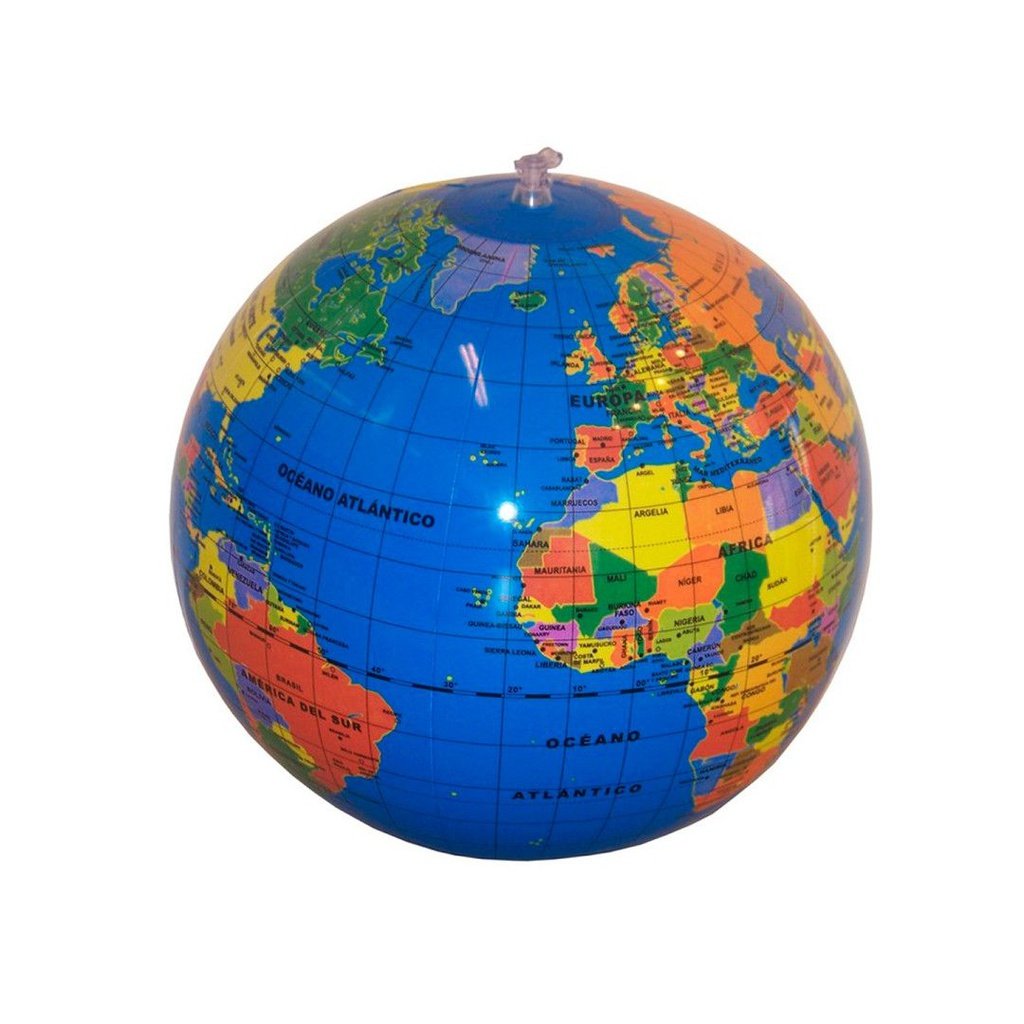 Globo terráqueo hinchable 30 cm