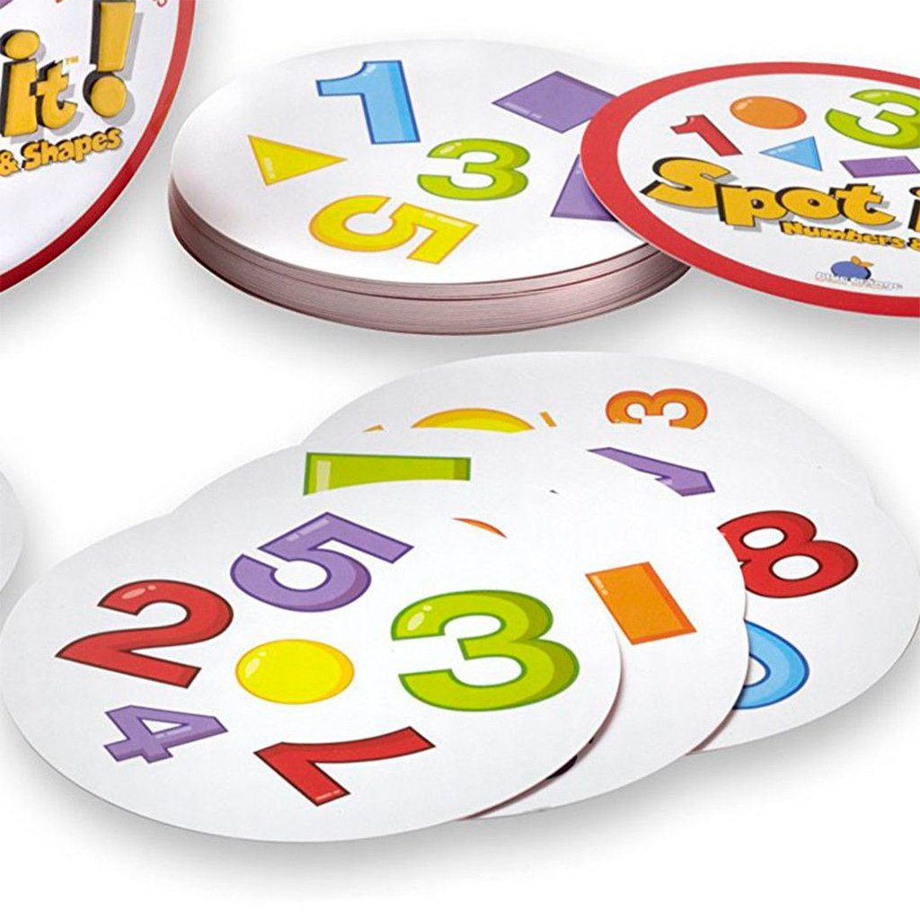 Dobble 1,2 3 Formas y Números - Juego de cartas de rapidez
