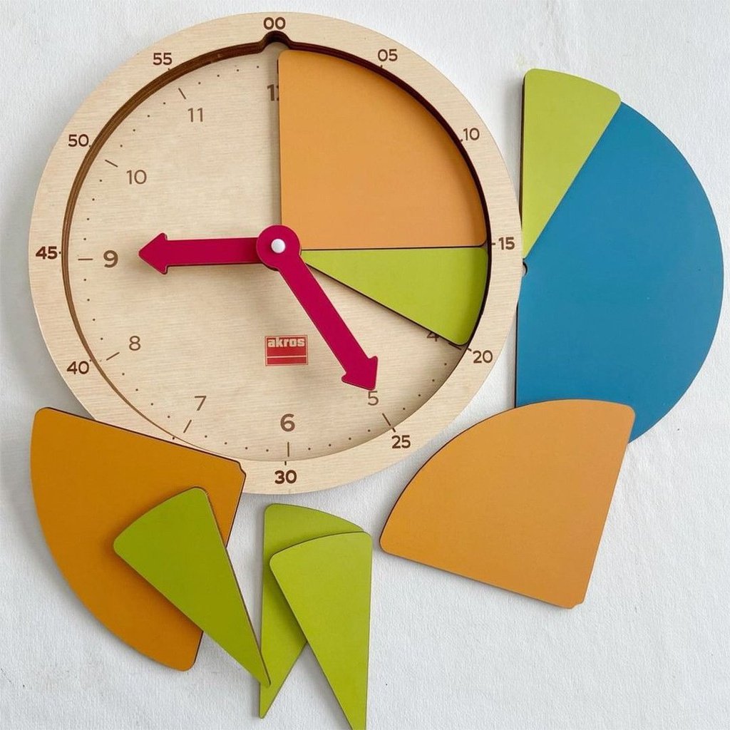 Construimos la hora - Maxi set de madera AKROS 5+ Años