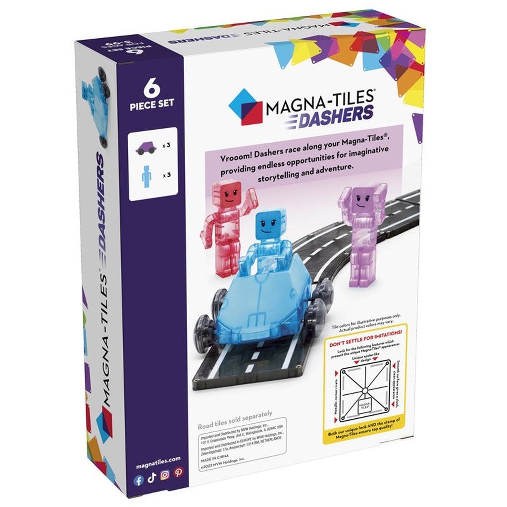 Magna-Tiles Dashers 6 piezas - Juego de construcción magnético
