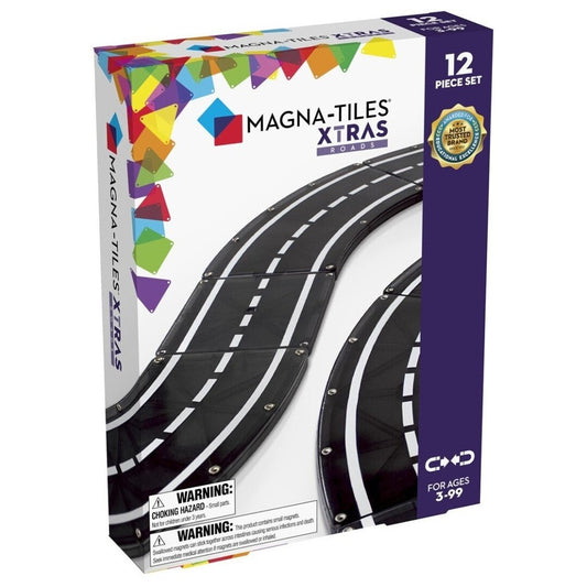 Magna-Tiles Roads Set 12 piezas - Juego de construcción magnético