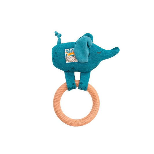 Sonajero anilla de madera Elefante Baobab MOULIN ROTY
