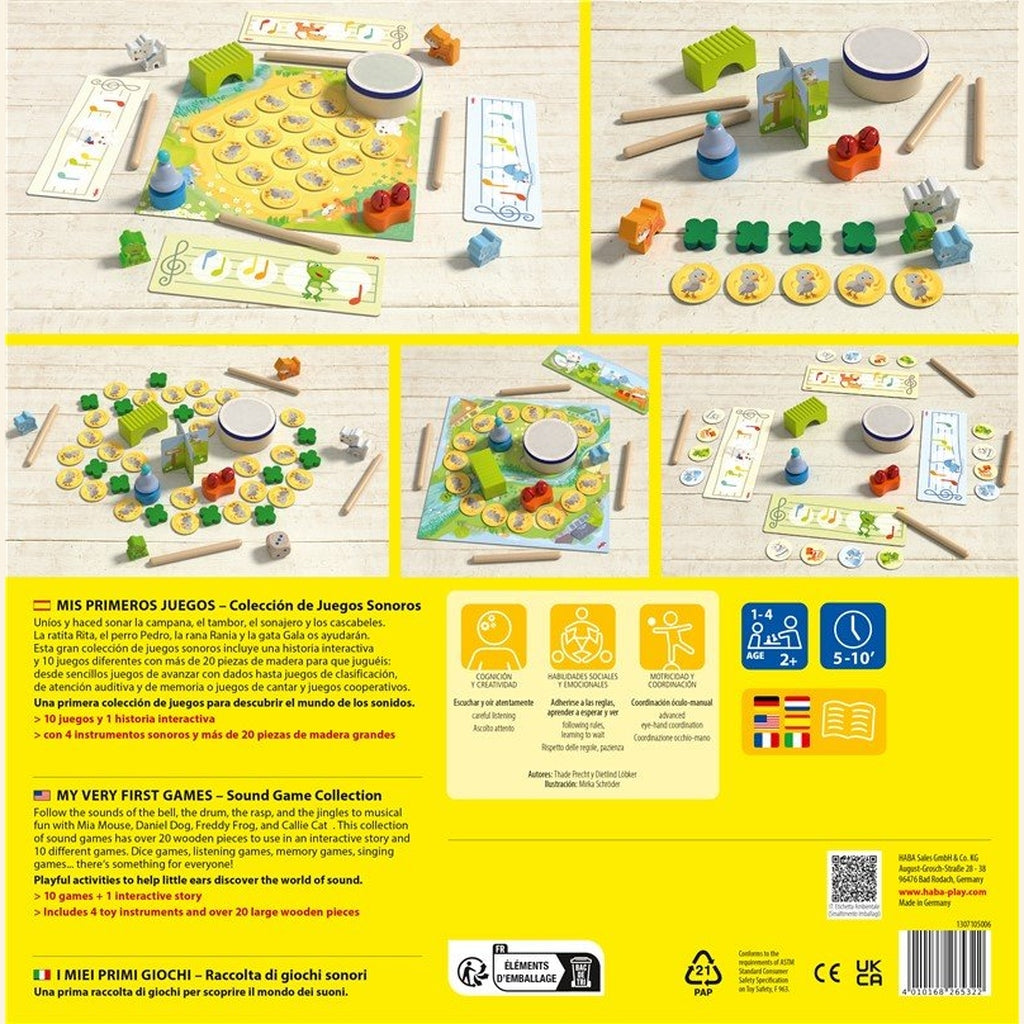 Colección de juegos sonoros - Juego de motricidad 2+ años