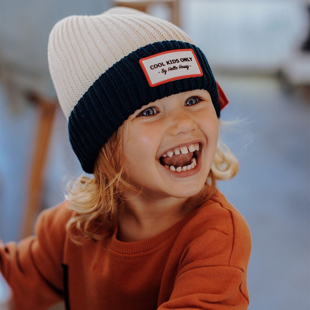 Gorro beige/azul marino HELLO HOSSY