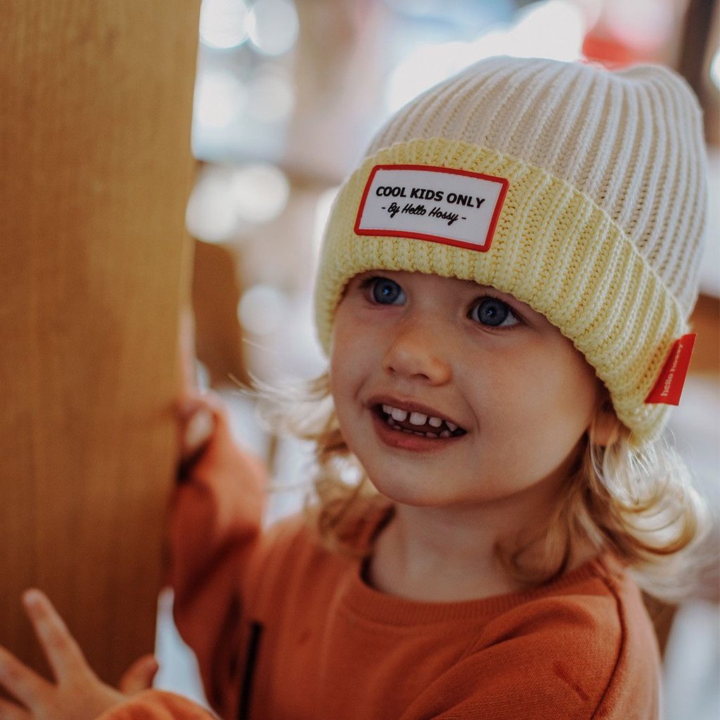 Gorro beige/amarillo HELLO HOSSY