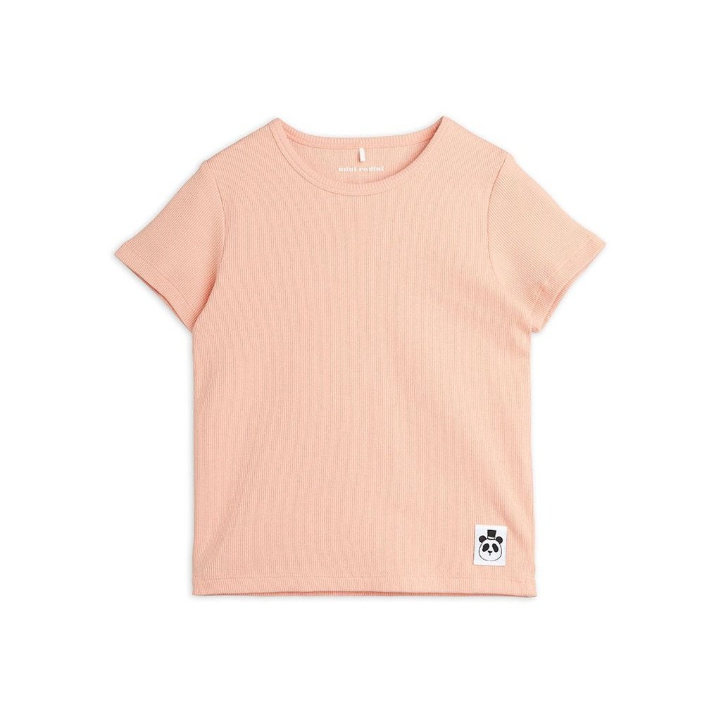Camiseta rosa de canalé MINI RODINI