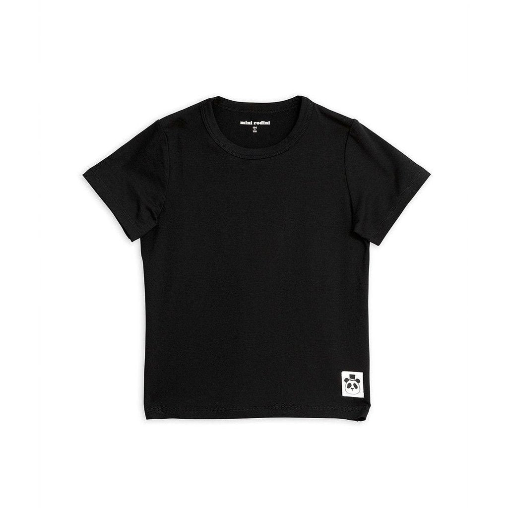 Camiseta negra de algodón MINI RODINI