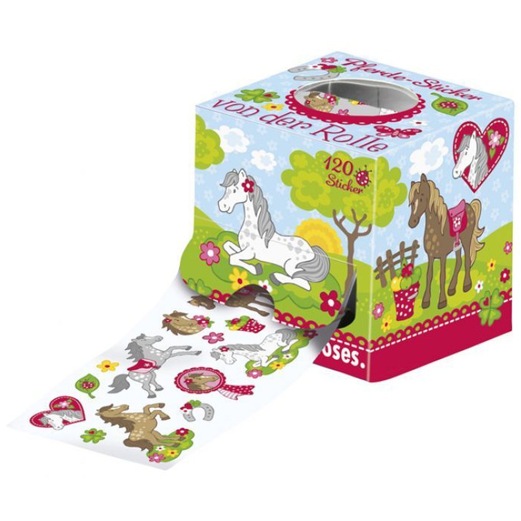 Pegatinas en rollo unicornio/castillo/caballo