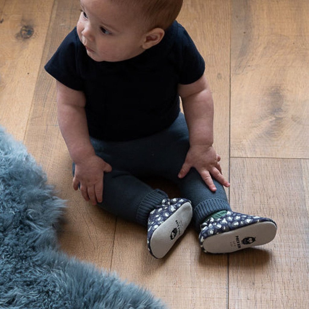 Zapatos bebé Leopard Navy POCO NIDO