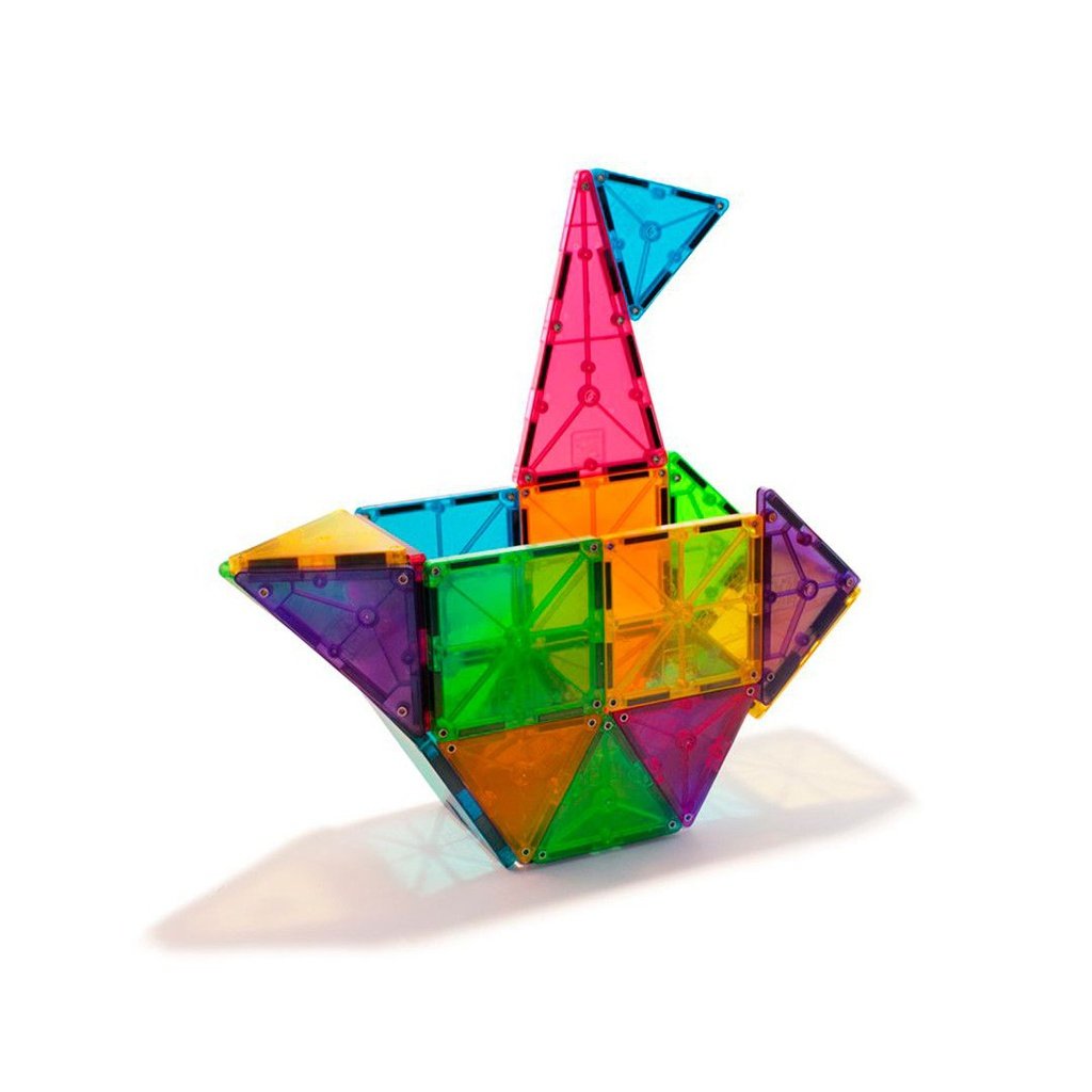 Magna-Tiles Clear Colors 32 piezas - Juego de construcción magnético