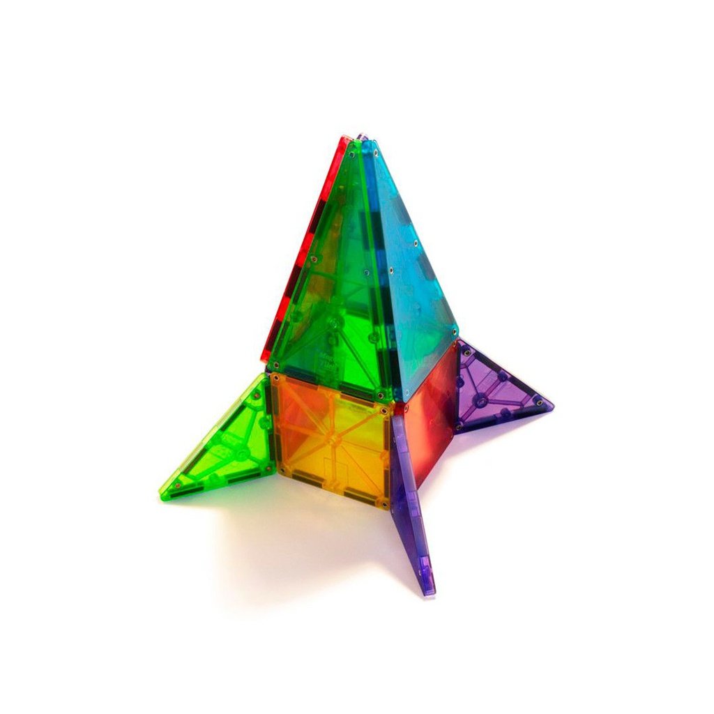 Magna-Tiles Clear Colors 32 piezas - Juego de construcción magnético