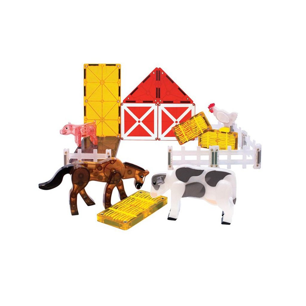 Magna-Tiles Farm Animals Set 25 piezas - Juego de construcción magnético