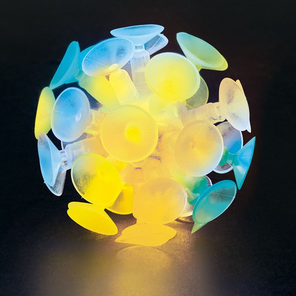 Bola luminosa con ventosas