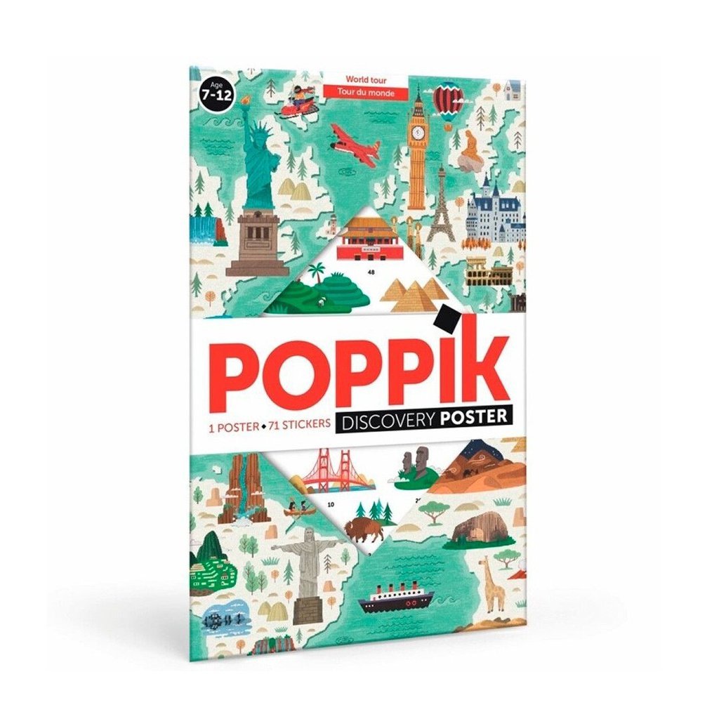 Gran Póster de pegatinas - Monumentos del Mundo