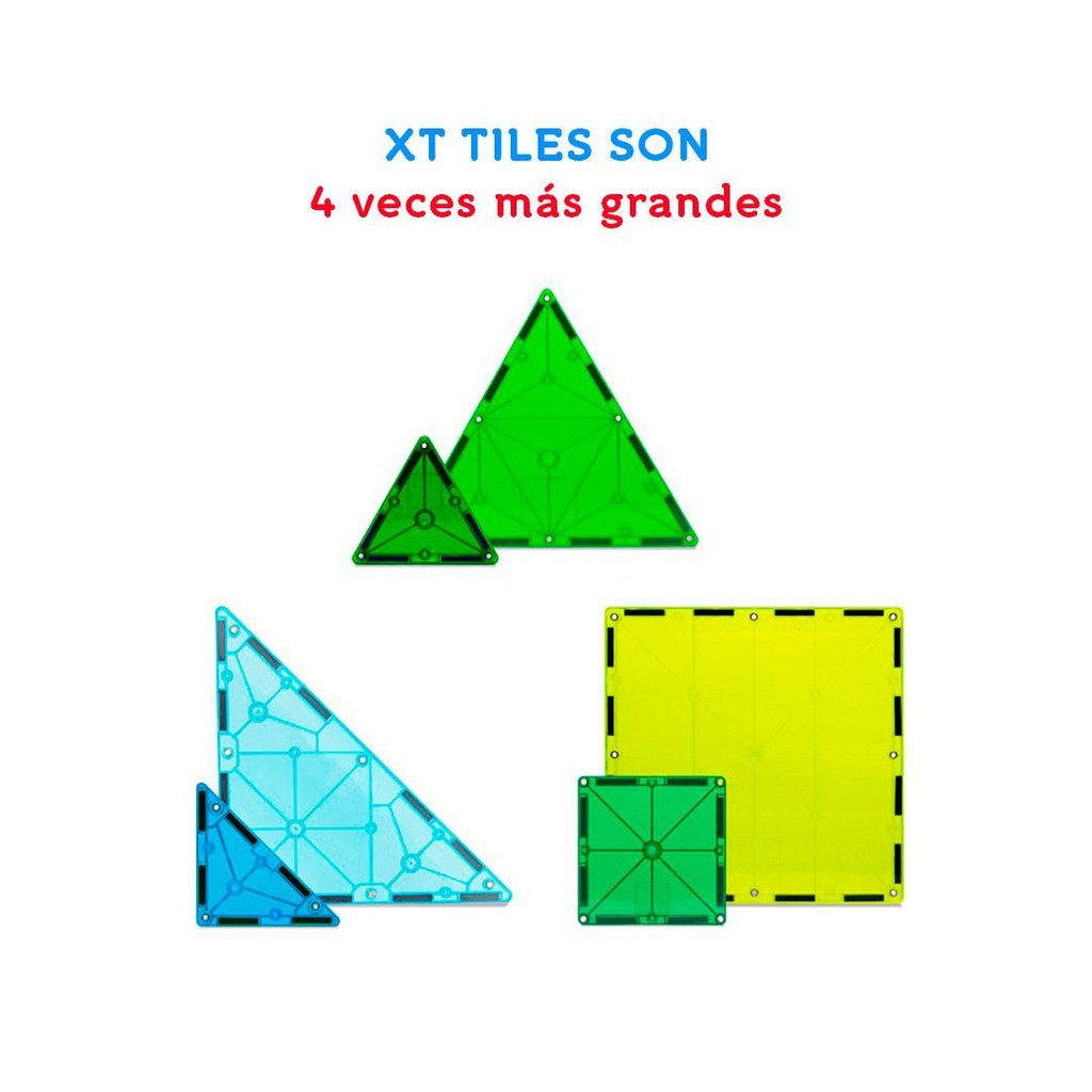 Magna-Tiles Dino World XL Set 50 piezas - Juego de construcción magnético