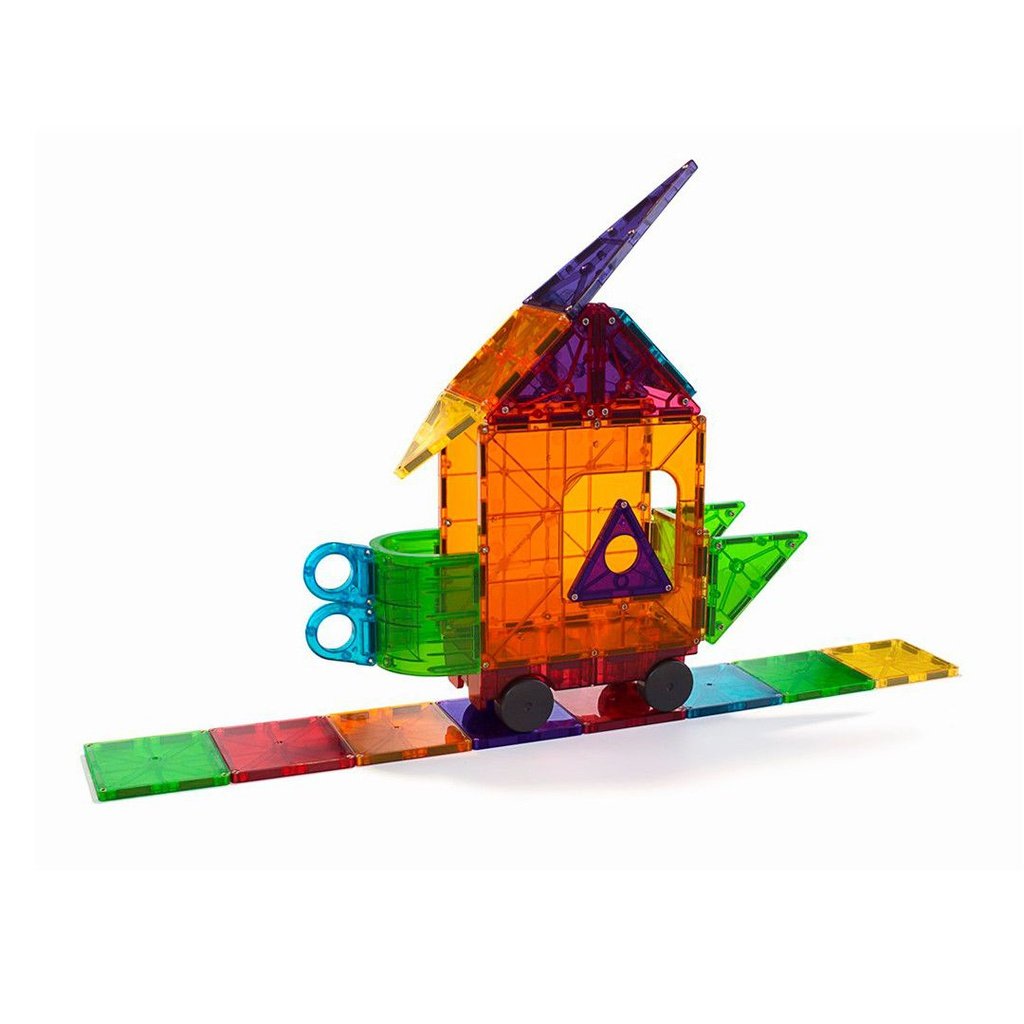 Magna-Tiles Clear Colors DX 48 piezas - Juego de construcción magnético